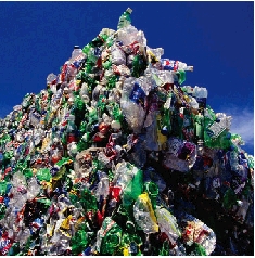 Illustration of recycling of plastic
