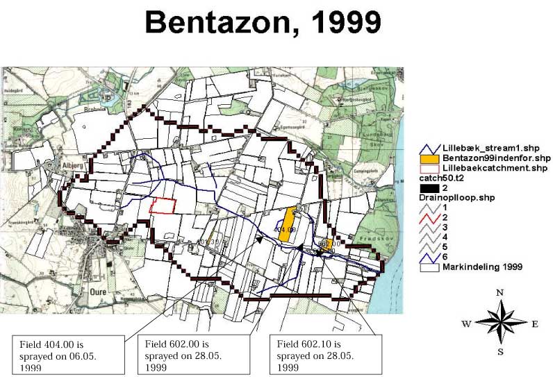 Figure: Bentazon, 1999