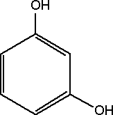 Figure 1-1 The molecular structure of Resorcinol.
