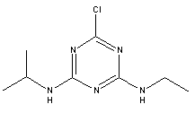 Structural formula atrazine
