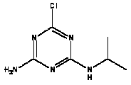 Structural formula desethyl atrazine (DEA)