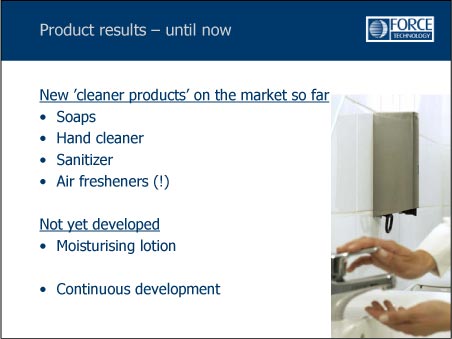 Slide: Product results – until now