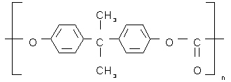 figur 11.8, Formel for bisphenol A polycarbonat. (2 kb)