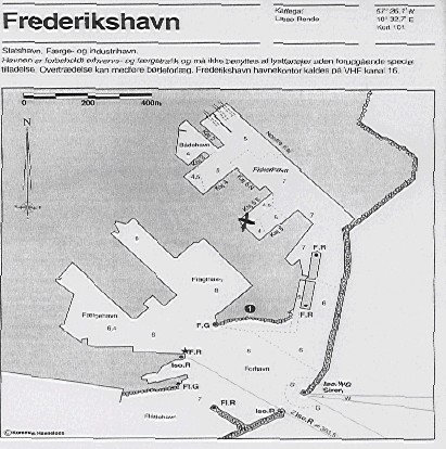 Figur 17. Kort over Frederikshavn Havn og placering af flåde
