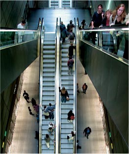 Rullende trapper på metrostation