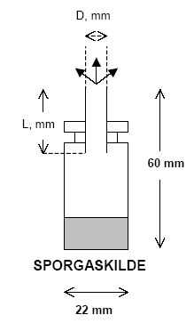 Figur 4.1 : Skitse af diffusionsbeholder