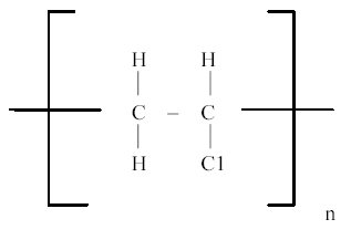 Figur 4. Grundformel for polyvinylchlorid (PVC)