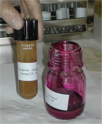 Figur 2.1 Prøvetagning af flasker til analyse for organisk kulstof