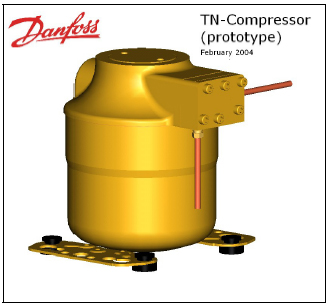 Figur 3: Danfoss TN1416 kompressor til CO2