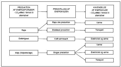 Figur 3.3: Anvendelse af energiafgrøder som er fremstillet til energiformål