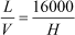 L/V = 16000/H