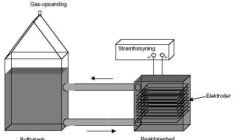 Figur 3.1 Principskitse af pilotskalareaktoren.