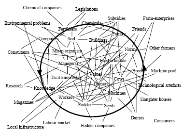 Figur 6.3. Bedriften som selvorganiserende aktør-netværk.