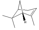 Molecular structure: (1R)-2,6,6-trimethylbicyclo[3.1.1]hept-2-ene