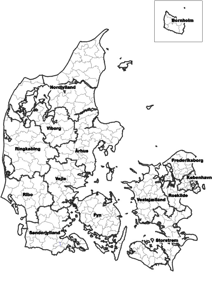 Oversigt Over Kommuner I Jylland