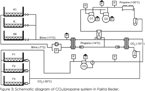 Figure 3: Schematic diagram of CO2/propane system in Fakta Beder.