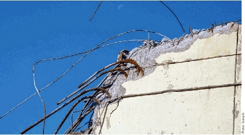 Building falling apart