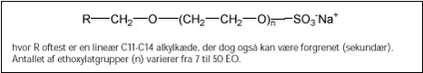 Figur 6.3 Struktur af alkylethersulfater
