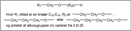 Figur 6.7 Struktur af alkoholalkoxylater