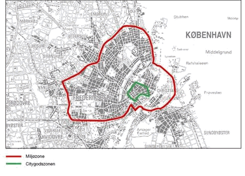 Figur 1  Milj&oslash;zonens udstr&aelig;kning