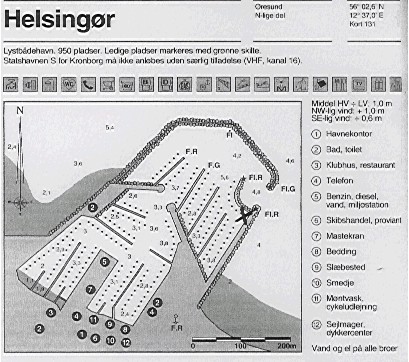 Figur 19. kort over placering af fl&aring;de i Helsing&oslash;r Havn