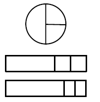 Figur 5-2 Eksempler på kammeropdeling i bundfældningstanke med 3 kamre