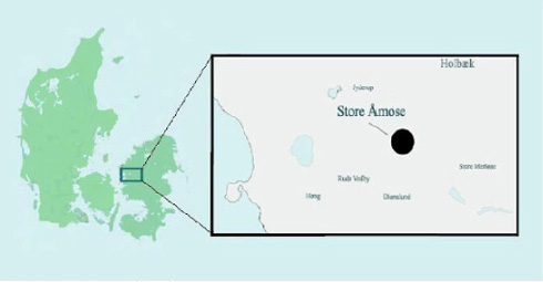 Kort 1. &Aring;mosens placering