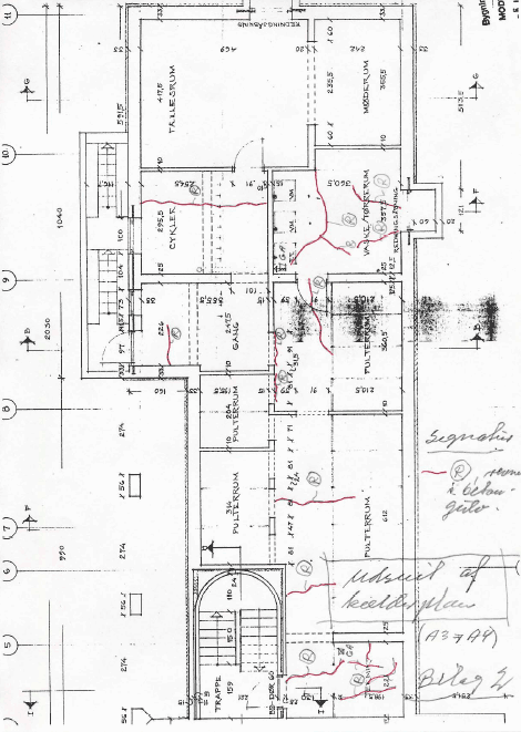 Bilag B Udsnit af kælderplan