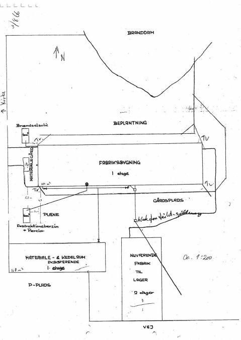 Bilag 2.2 Lokalitet L1 - Situationsplan med tidligere bygninger
