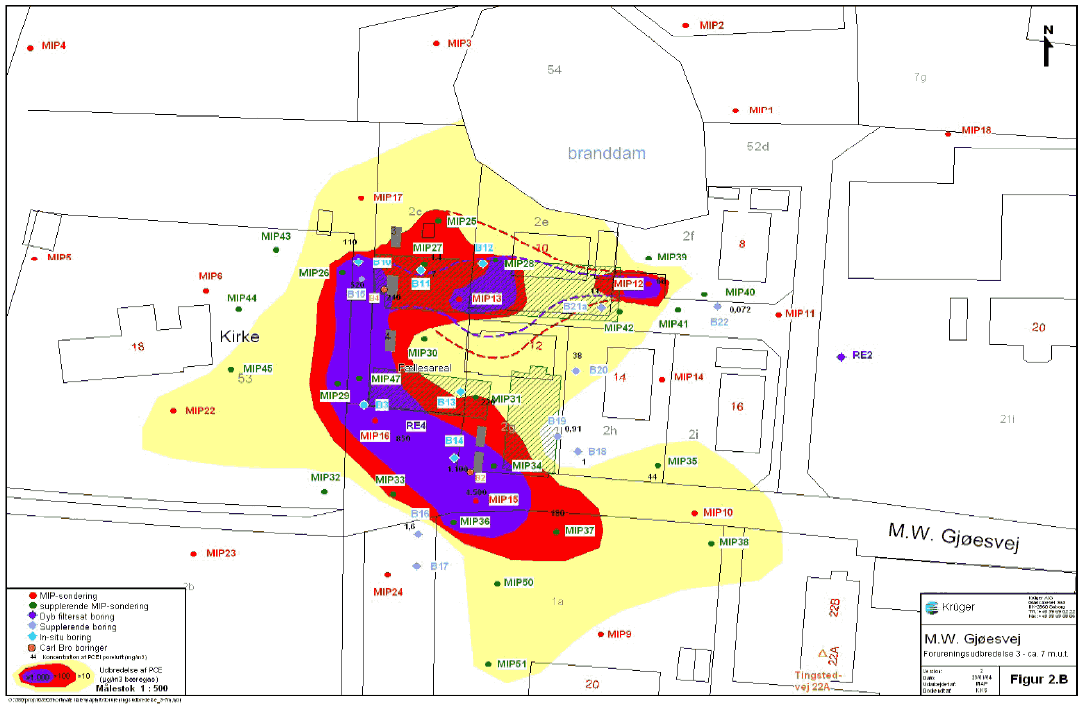 Bilag 2.6 Lokalitet L1 - Forureningsudbredelse, 3-7 m u.t.