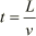 t=L/&nu;