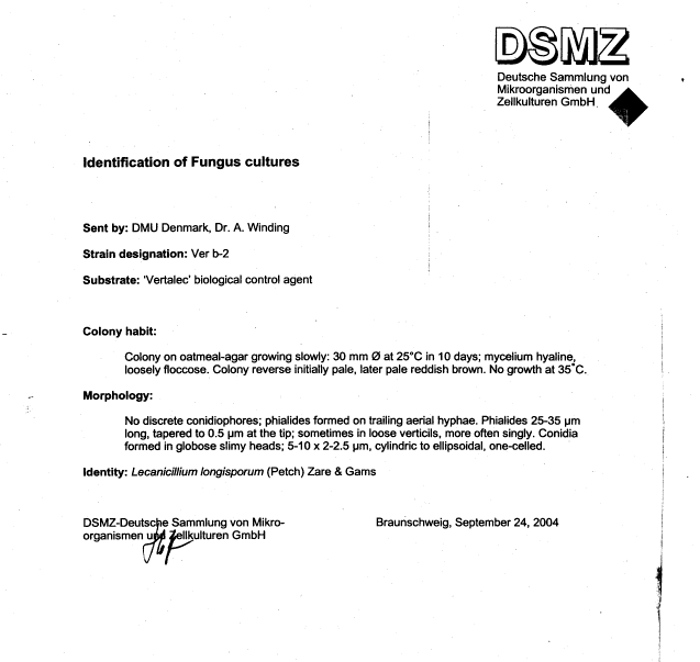 Identification schemes from Deutsche Sammlung von Mikroorganismen und Zellkulturen