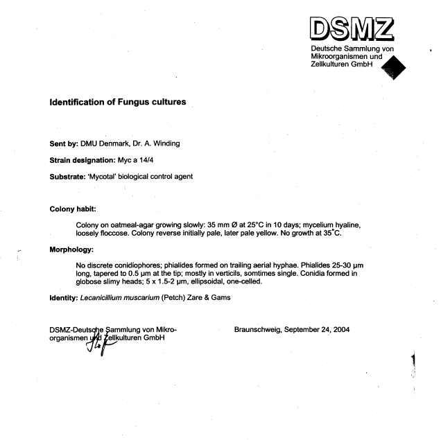 Identification schemes from Deutsche Sammlung von Mikroorganismen und Zellkulturen