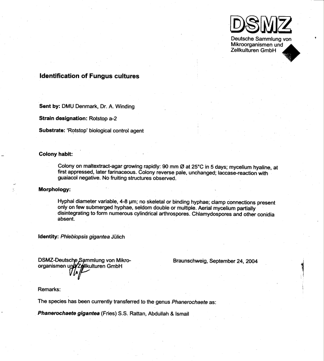 Identification schemes from Deutsche Sammlung von Mikroorganismen und Zellkulturen
