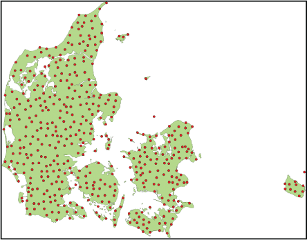 FIGURE H-5: DMI&rsquo;S NETWORK OF MANUAL PRECIPITATION STATIONS