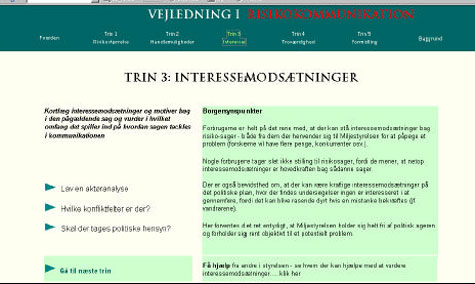 Figur 7.5: Trin 3: Interessemodsætninger - der omhandler aktøranalyser, kortlægning af konfliktfelt samt om politiske hensyn?