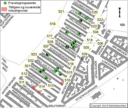 Figur 4.1 Oversigtsplan over testareal B - Kartoffelrækkerne
