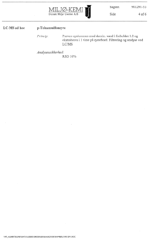Analyserapporter, karakterisering