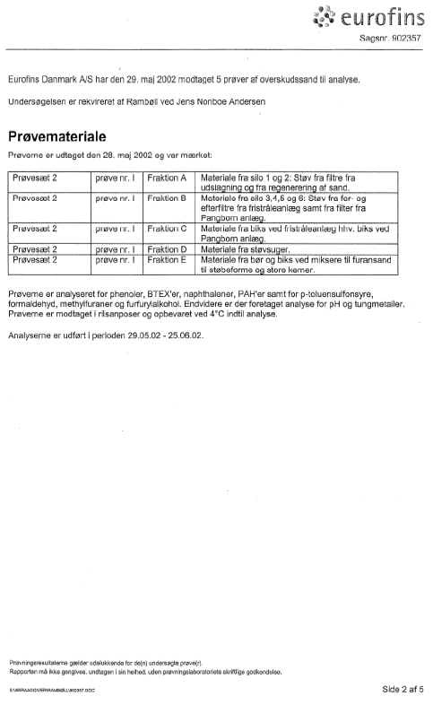 Analyserapporter, karakterisering