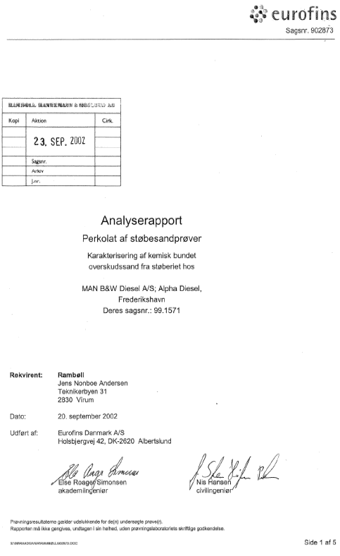 Analyserapporter, karakterisering