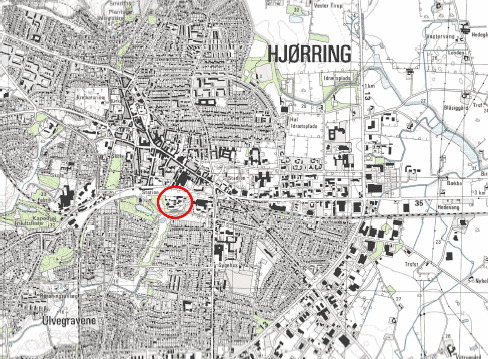 Figur 1.1: Oversigtskort, Hjørring Gasværk (1:25.000)