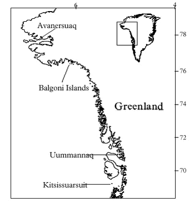 Figure 4.7.1. Map of sampling localities