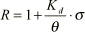 R=1+Kd/Θ·σ