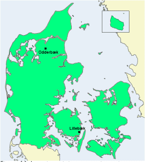 Figure 1.1 Location of the two study catchments.