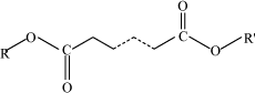 Fig. 7.7 The chemical structure of an organic diester. R1 and R' are aliphatic organic radicals. 