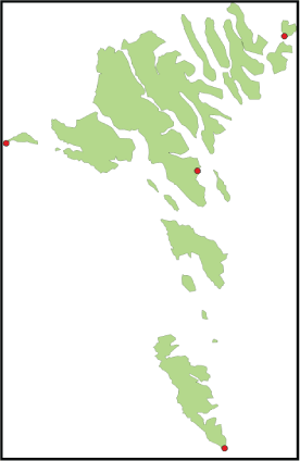 FIGURE H-3: DMI’S NETWORK OF WEATHER STATIONS ON THE FAROE ISLANDS