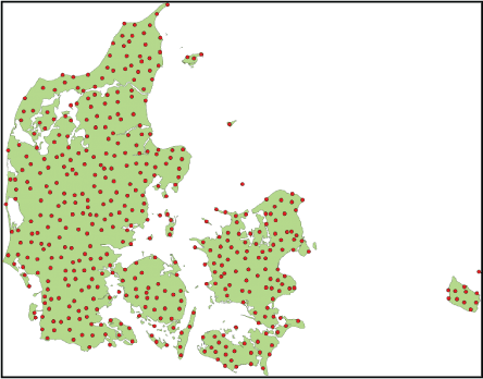 FIGURE H-5: DMI’S NETWORK OF MANUAL PRECIPITATION STATIONS