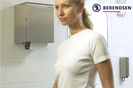 Billedtekst: Under Miljøstyrelsens ’Program for renere produkter’ er det lykkedes Berendsen Textil Service at udvikle en ny skumsæbe. Det er en succeshistorie for Berendsen, miljøet og brugerne af sæben, som undgår allergifremkaldende og hormonforstyrrende stoffer.