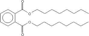 Molecular structure: Dioctyl phthalate