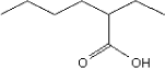 Molecular structure: 2-ethylhexanoic acid